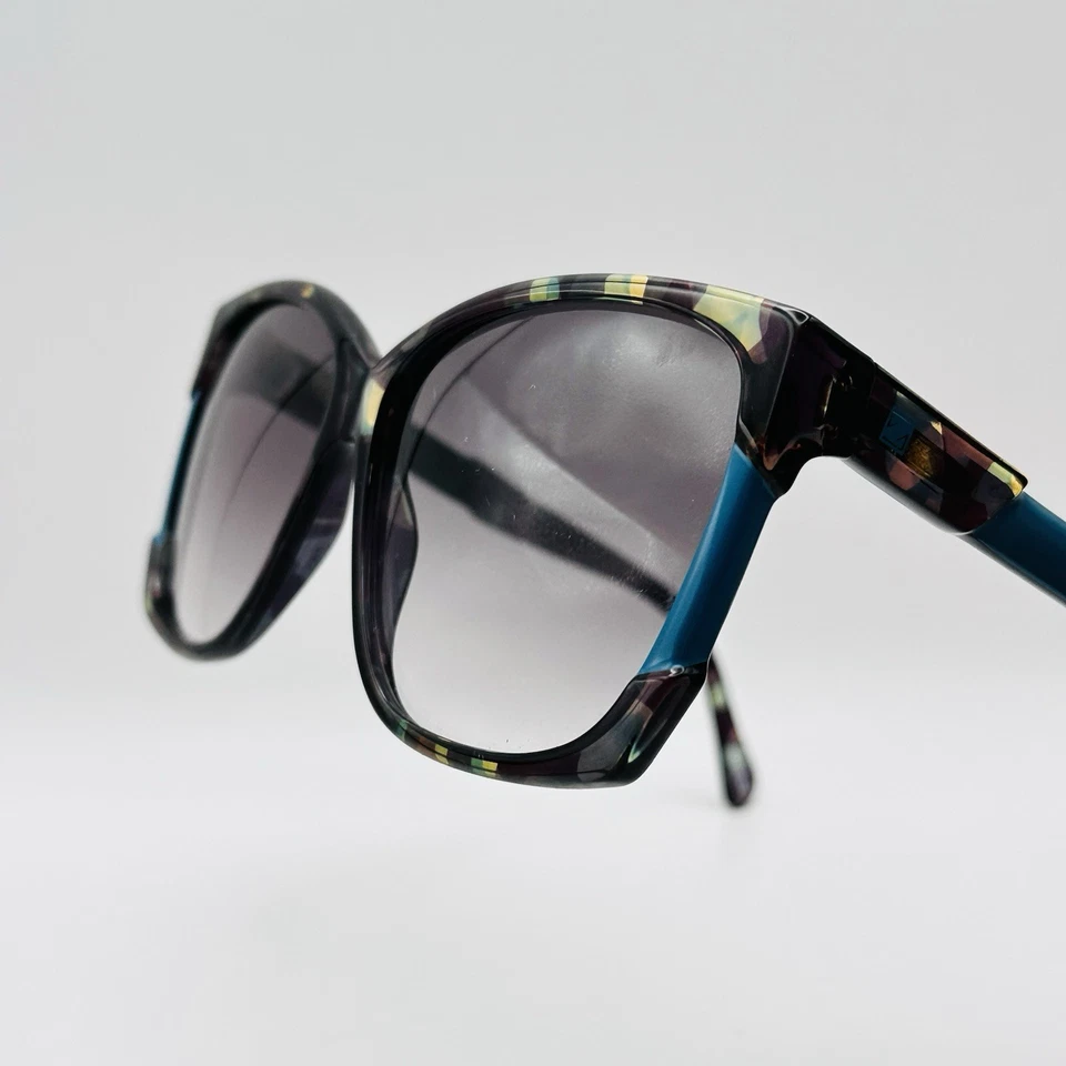 Zeiss Sonnenbrille Damen oval grau türkis butterfly Vintage 80s 8136 NOS - Bild 4 von 4