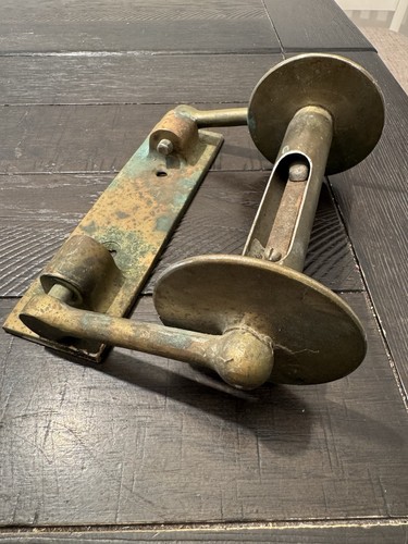 Vintage Antik Original Bronze Toilettenpapierhalter Rolle Bad Accessoire - Bild 1 von 7