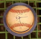 Autographed Baseball game used MARK MCGWIRE Oakland A's