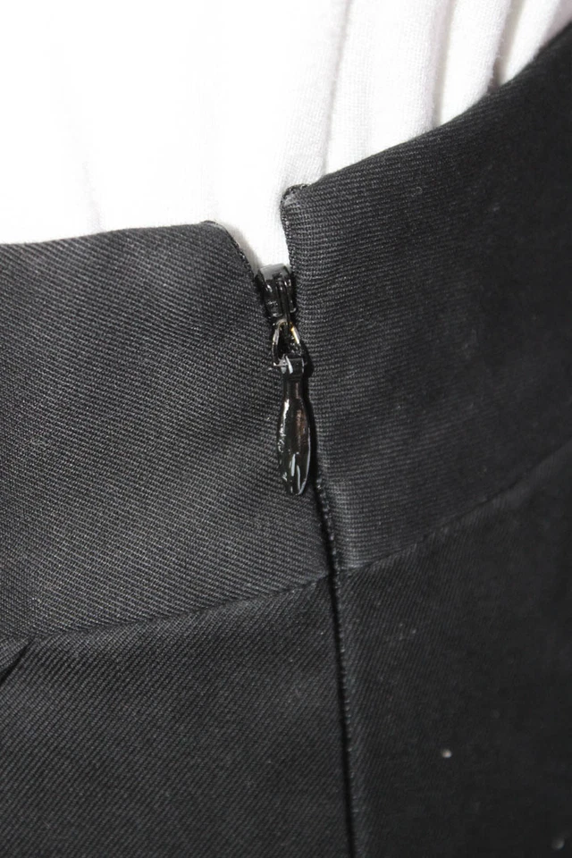 Frame Womens Cotton Belted Side Zipped Closure Layered Skort Black Size 0 - Image 4 of 4