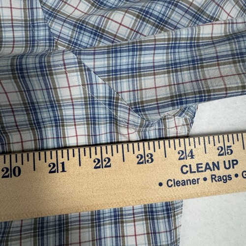 Peter Millar Crown Crafted Performance Button Up Shirt Men's L Blue Plaid Golf - Picture 6 of 8