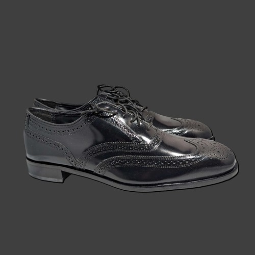 Florsheim Lexington Wingtip Black Oxford Dress Shoes 17066-01 Men's Sz 11.5 B - Picture 10 of 12