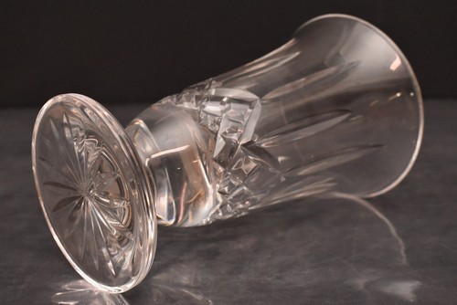 Waterford Crystal Lismore 8-1/2" Footed Flower Vase Heavy SIGNED - Picture 11 of 15