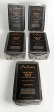 5 Pack African Black Bar Soap for Troubled Dry Skin Cleanser Shea Butter 8 Oz