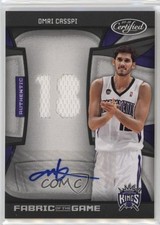 2009 Certified Jersey Number Die-Cut Signatures /25 Omri Casspi Rookie Auto RC