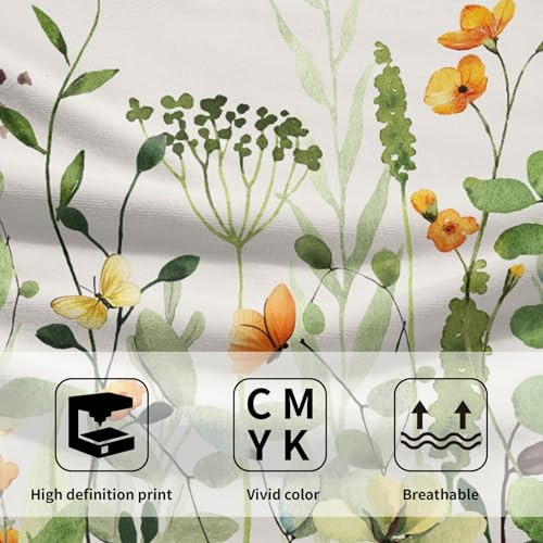 Toallas de mano Wildflowers, 14x28 pulgadas resorte talla única naranja verde flores silvestres - Imagen 3 de 7