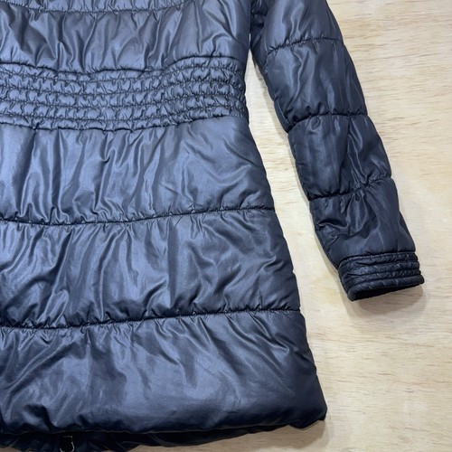 Ed Hardy by Christian Audigier Y2K Black Zip Up Puffer Coat Size Women's Med - Picture 23 of 23