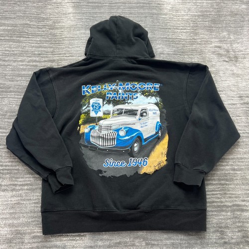 Sudadera con capucha Kelly Moore Paints talla L para mujer 1946 Chevrolet Surburban sudadera negra - Imagen 8 de 9