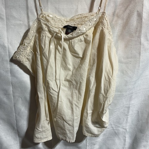 J Crew Pyjama 2-teiliges Set Damen XXL elfenbein creme ärmellos leicht - Bild 2 von 9