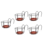  5 Sets Eisen Balkon Blumenständer Hängende Blumenregale Praktische Blumentöpfe