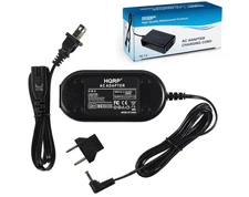 HQRP Black Replacement AC Adapter with Power Cord for Canon Camcorders