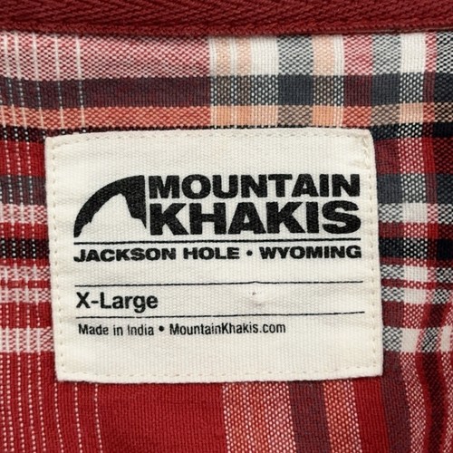 Mountain Khakis Shirt Mens Size XL Red Plaid Long Sleeve Pearl Snap Western - Picture 8 of 11