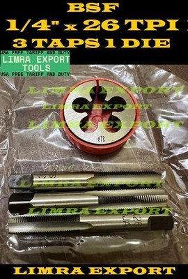 BSF BRITISH STANDARD FINE TAP 26 TPI TAP DIE 1/4'' TAP AND DIE SET