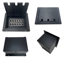 PROCRAFT FPPL-12X-BK - Recessed Stage Pocket / Floor Box 12 CH's - customizable