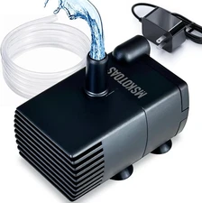 Automatic Small Sump Pump with Water Sensor, 8 FT Lift 74 GPH Mini, Black 