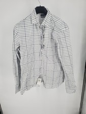 Van Heusen Dress Shirt Men's L 16-16.5 34/35 Lake Plaid Even Temp Slim Stretch