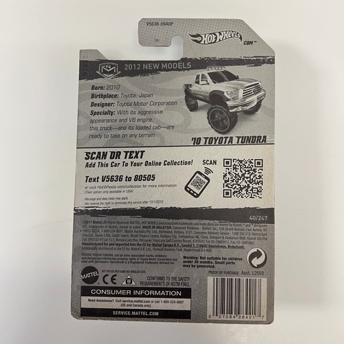 Hot Wheels 2012 New Models '10 Toyota Tundra - Picture 7 of 8