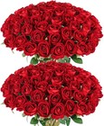 60 Pcs Burgundy Velvet Silk Artificial Roses Bulk for Wedding Bridal #R032