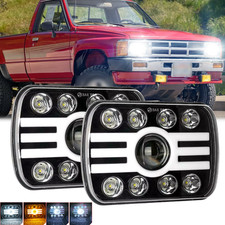 PAIR Brightest 5X7 7x6inch Rectangle LED Hi/Lo Headlight DRL fit Toyota Pickup