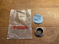  Super Rare : LOOK Canon D Mount Coupler Adapter for Canon C-8 Mount Lens / JPN
