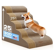 Extra Wide Dog Stairs for Large Dogs, 25" H Pet Steps for High Beds  CertiPU...