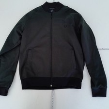 FRED PERRY Track Top Medium Green Mens Jacket Full Zip Pockets Bomber