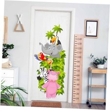 Animals Wall Decals Animal Door Wall Stickers for Kids Room, Forest Jungle