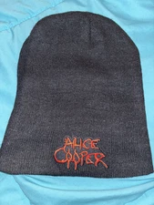 ALICE COOPER Music Rock Band Logo Patch Fold Up Beanie Winter Stocking Cap Hat