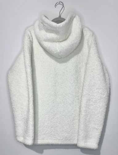 Patagonia Los Gatos Girls Fleece Hoodie XL 14 White Long Sleeve Pockets Logo - Picture 2 of 10