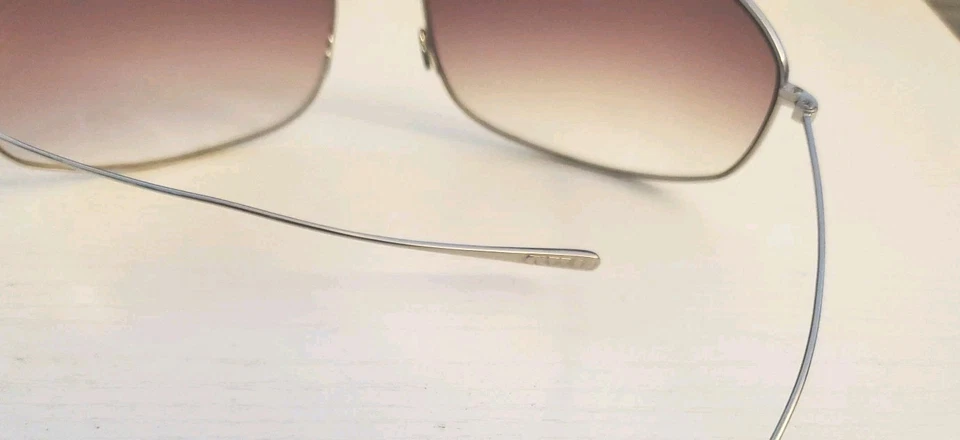 Vintage Oliver Peoples Continental Sunglasses Silver Frame with Purple Lens - Image 3 of 4