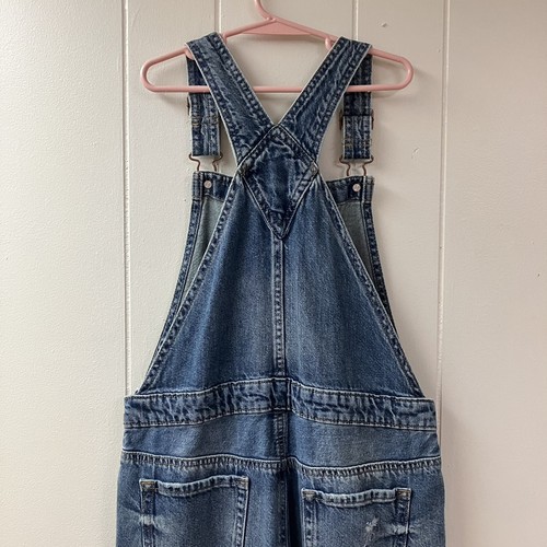 Salopette bavaglino jeans GAP DENIM bambina TAGLIA XL blu invecchiato stonewashed - Foto 10 di 12