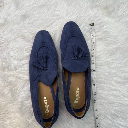 Raparo Herren Blau Wildleder Slipper Halbschuhe Gr. 9,5 (UK 8,5) Designer Luxus - Bild 14 von 24