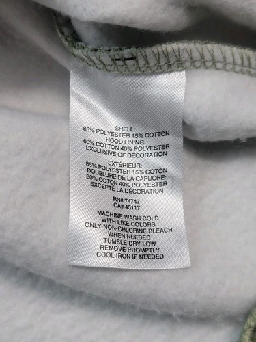 Felpa con cappuccio Cabela’s uomo L verde mimetico pullover foderata in pile ricamata - Foto 9 di 9