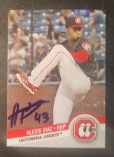 Alexis Diaz Autograph Signed 2021 Chattanooga Lookouts Card Cincinnati Reds