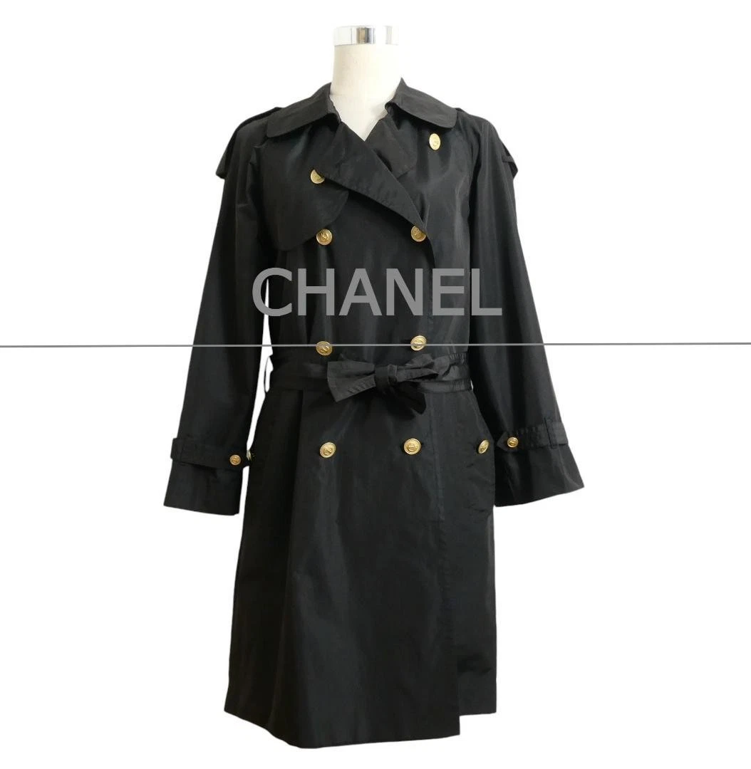 Cappotto trench lungo primavera cintura vita Chanel