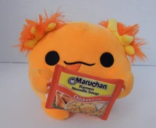 Zuru ~ Snackles * "Albie" the Axoloti Plush w/Manuchan Ramen Noodle Soup