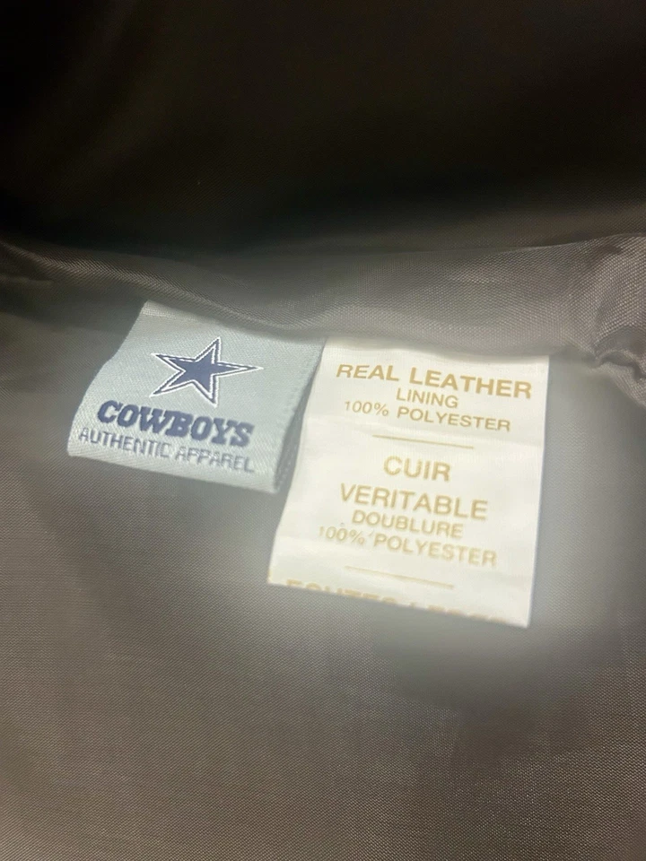 Colete Masculino de Couro Dallas Cowboys PIAZZA ITALIA Marrom 44 Médio - Imagem 4 de 4