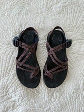 Chaco Red Blue Multicolor Women's ZX/2 Cloud Dual Adjustable Straps Sandal