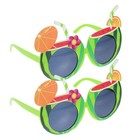  2 Pcs Party Hawaiian Fun Glasses Beach Pool Eyeglasses Decoration