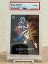 2024 PANINI OBSIDIAN BLACK COLOR BLAST #9 ROME ODUNZE PSA 10 💎  Chicago BEARS
