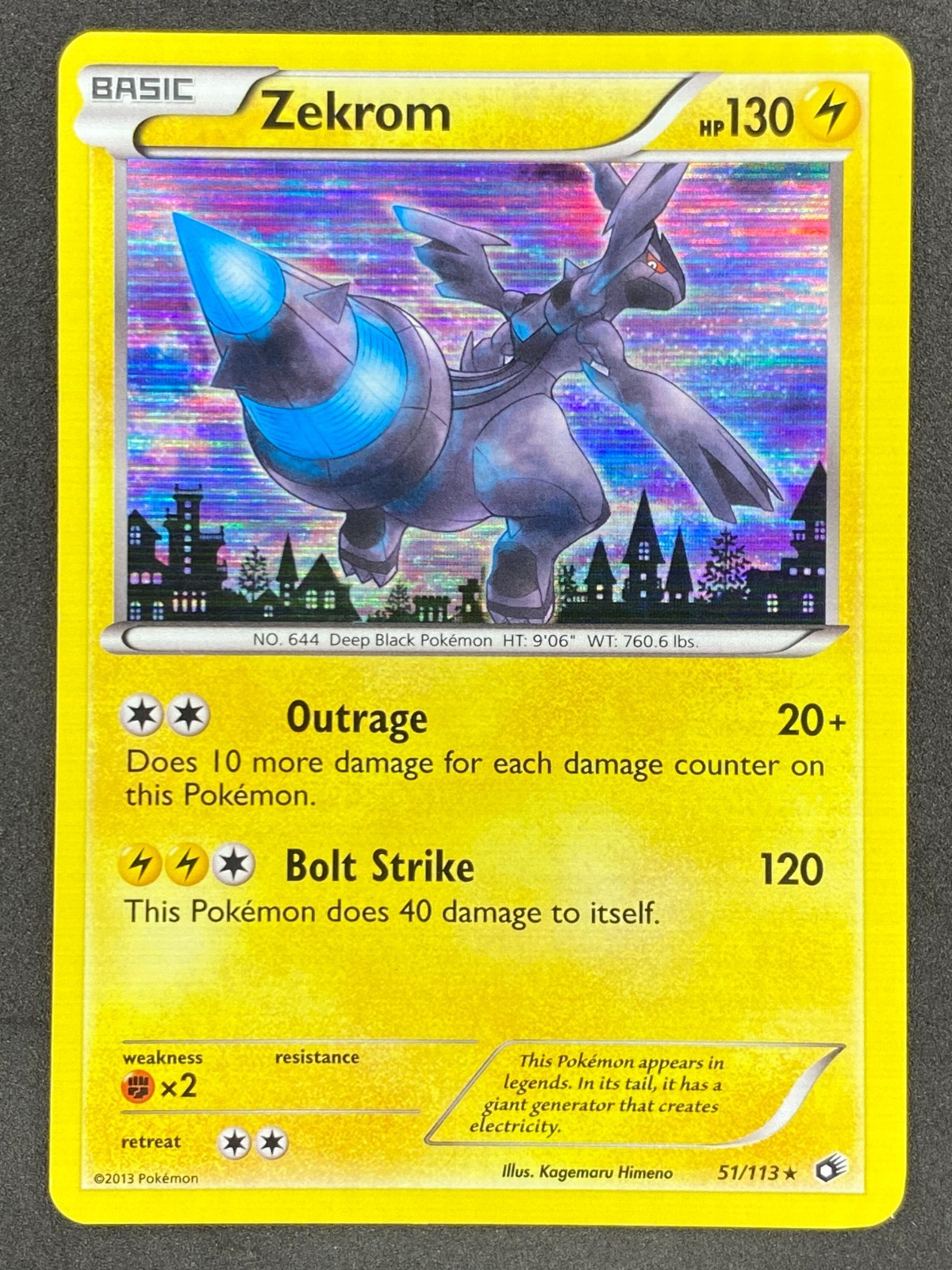 Pokémon Zekrom 51/113 LTR Legendary Treasures LP/NM