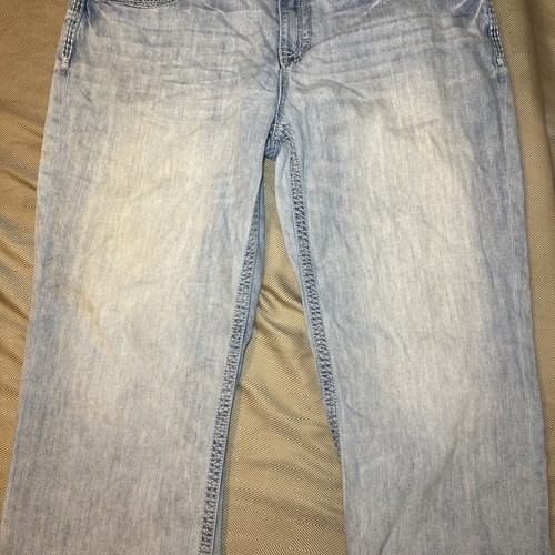 Jeans uomo denim lavaggio leggero gamba dritta BKE fibbia seth taglia 40Lx32 - Foto 2 di 10