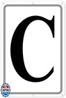 i-CowFun Premium Aluminum Letter Sign C - 12" X 8" Parking Spot Sign, Large M