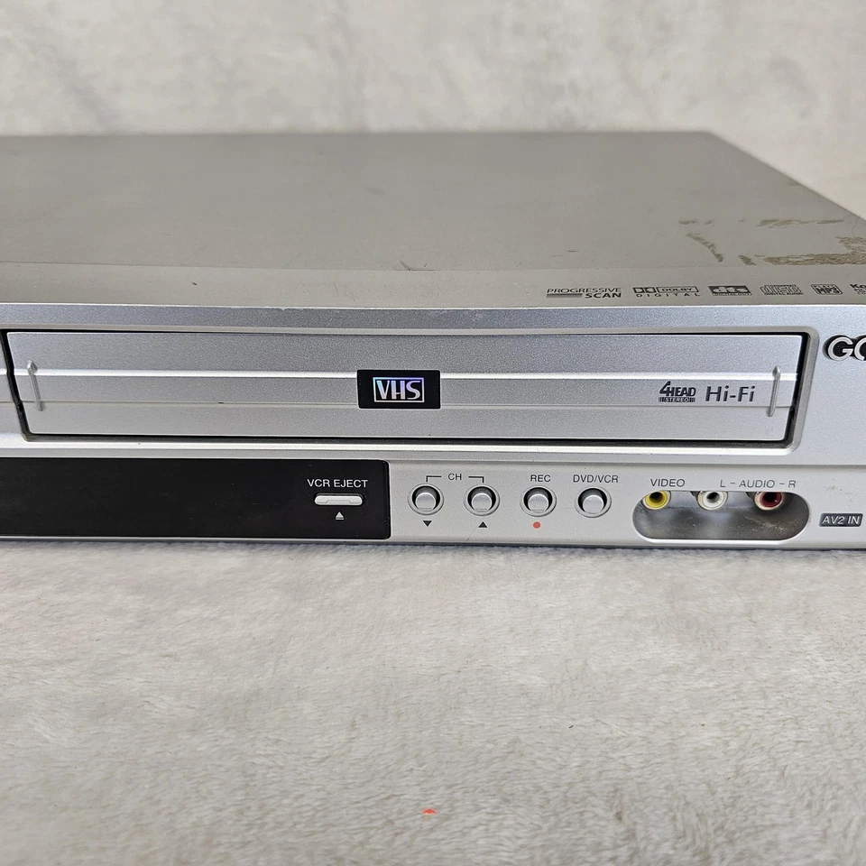 Vintage GoVideo DV2140 DVD VCR Combo Player Silver 4-Head Hi-Fi Progressive - Image 3 of 4