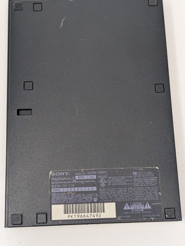 Sony PlayStation 2 (PS2) Slim Black SCPH-70011 - W/ Controller, Card & Cables - Picture 5 of 5