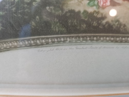 Wood Framed Glass Offical Print Signed By Arthur L. Cox: "Spring" 21.5 X 23.5 - Picture 5 of 7