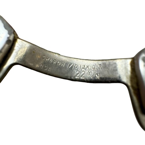 Vintage Silver Shuron Browline Eyeglasses Glasses, 4 1/2 5 3/4, 20 M/M MCM HLBN - Picture 2 of 4