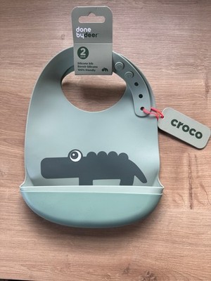 Done By Deer 2-PACK CROCO - Lätzchen - green