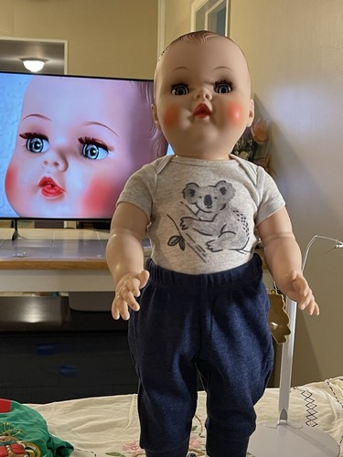 1959 American Character Tommy TOODLES DOLL 22" Walker Elf 🎄GOOGLY 👀 #A - Bild 3 von 24