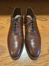 PRISTINE Allen Edmonds Men 10.5 C Vernon Saddle Brown Cap Toe, Original Sole